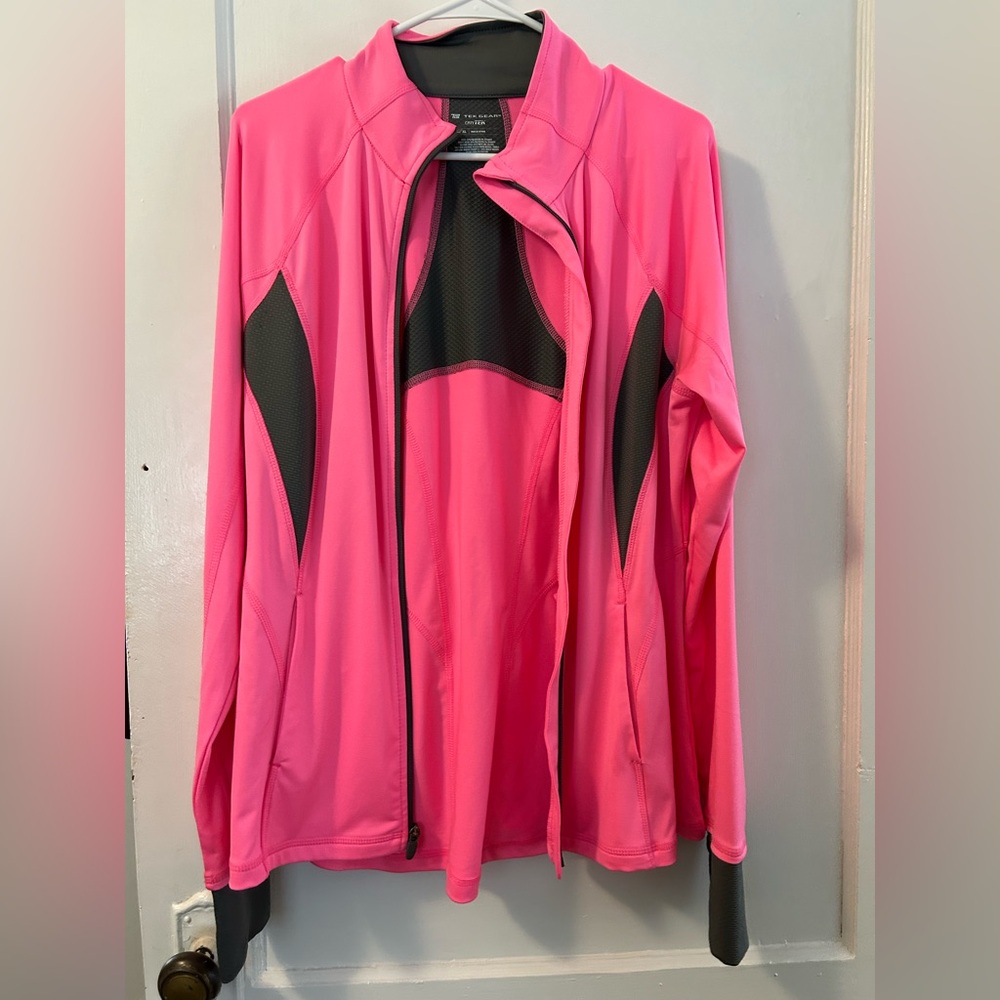 Women's Pink and Black Athletic Jacket